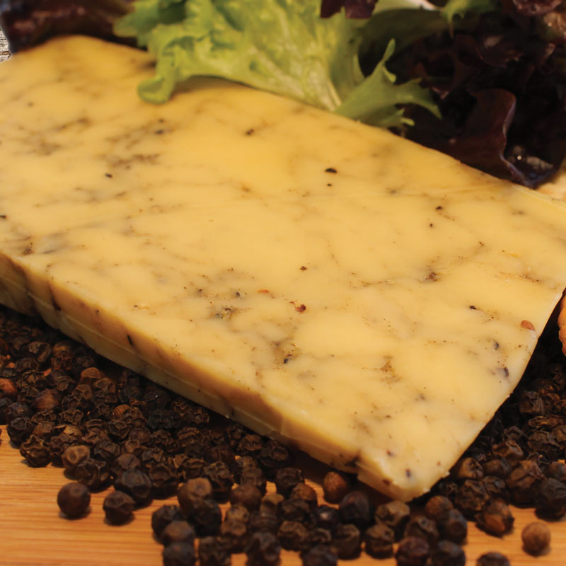 cracked black pepper flavoured cheddar cheese