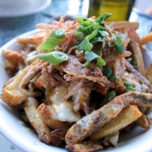 poutine with goulds cheddar cheese curd