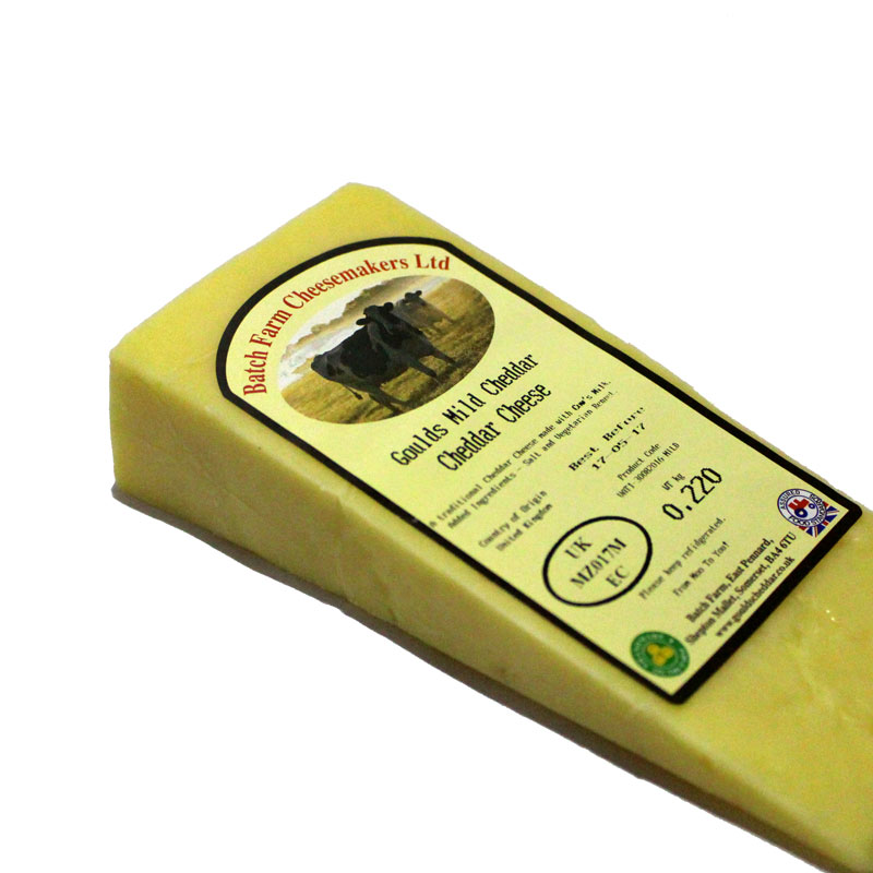traditional farmhouse mild cheddar cheese from somerset