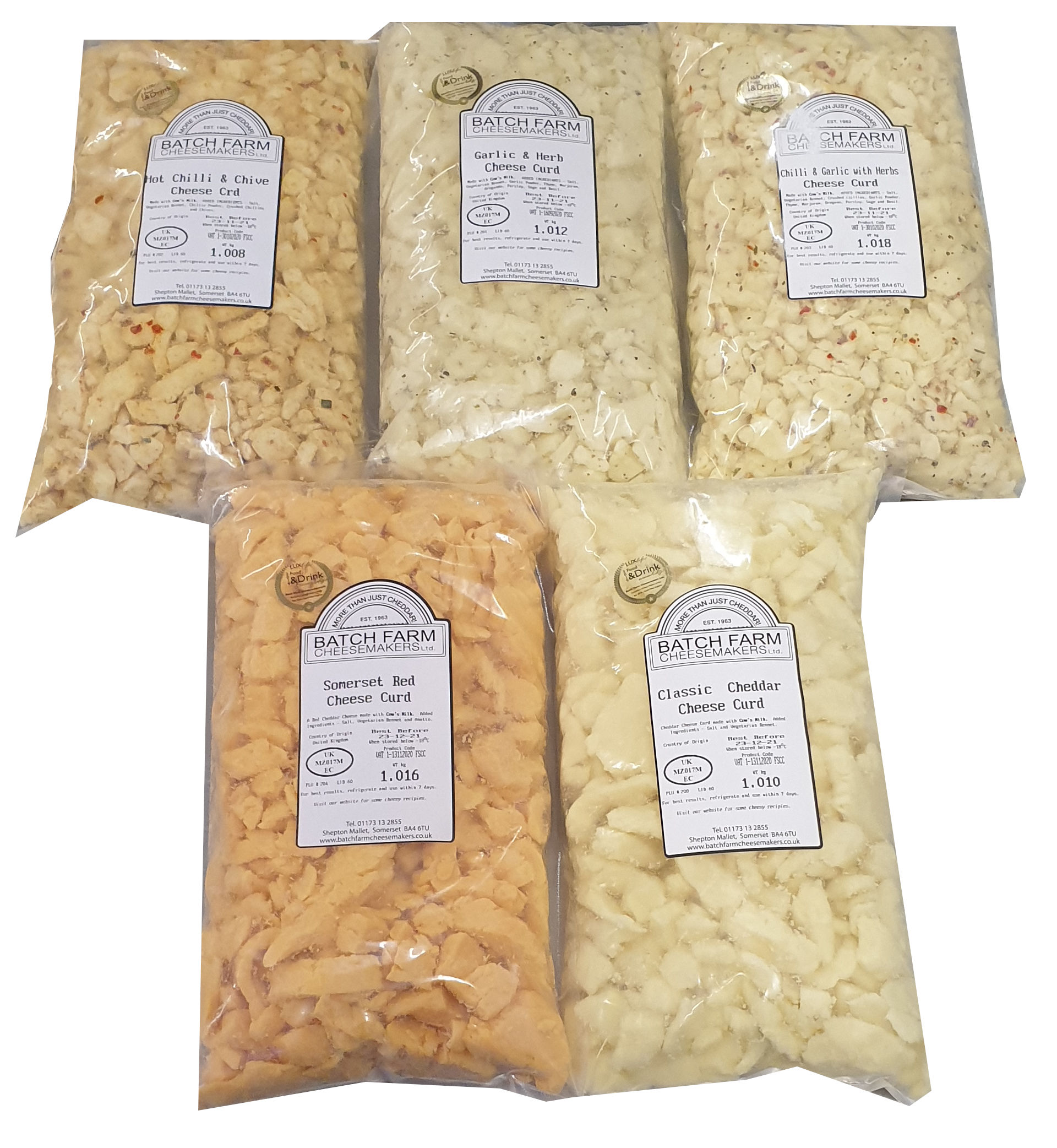 Cheese curd lovers selection five pack